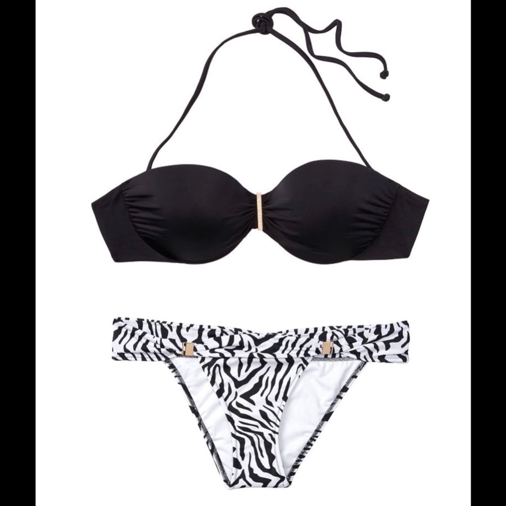 Victoria’s Secret Bikini Bandeau Top 34A Bottom XL